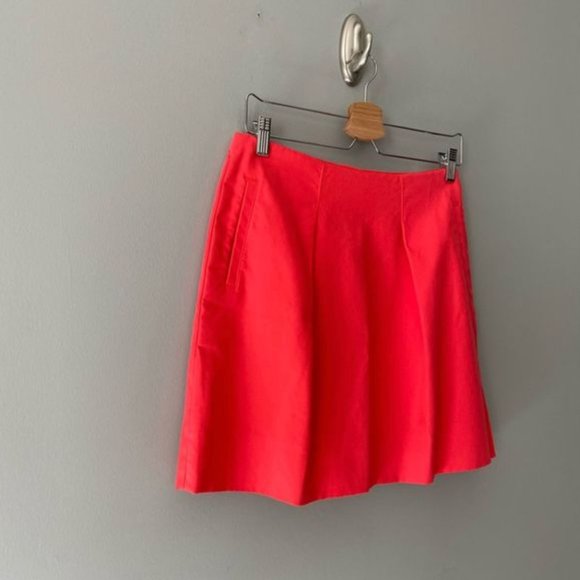 J. Crew Mini Flare Skirt Coral Orange Size 6 - Picture 4 of 11